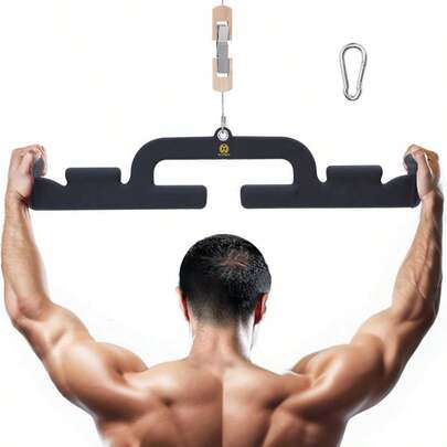 LAT Pull Down Bar With 6 Handles, LAT Pulldown Attachments Home Gym, Attachment Men And Women