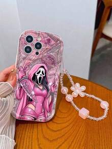 1pc Funda Protectora de Teléfono Negra Creativa con Diseño de Fantasma de Dólar 2D, Compatible con iPhone 16e 16 Pro Maxe 15ne 14, XR/7/8, Artística, a Prueba de Golpes, Compatible con iPhone 15 Pro Max, 13, 14, 11, Funda Suave, P12 - Estilo 1 (1 pieza) - Ver 2