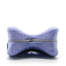 Almohada para las piernas de espuma de memoria, almohadilla elevadora de muslo para dormir de lado, artefacto en forma de corazón para la rodilla, tamaño 25*23*13 - Azul - Ver 4