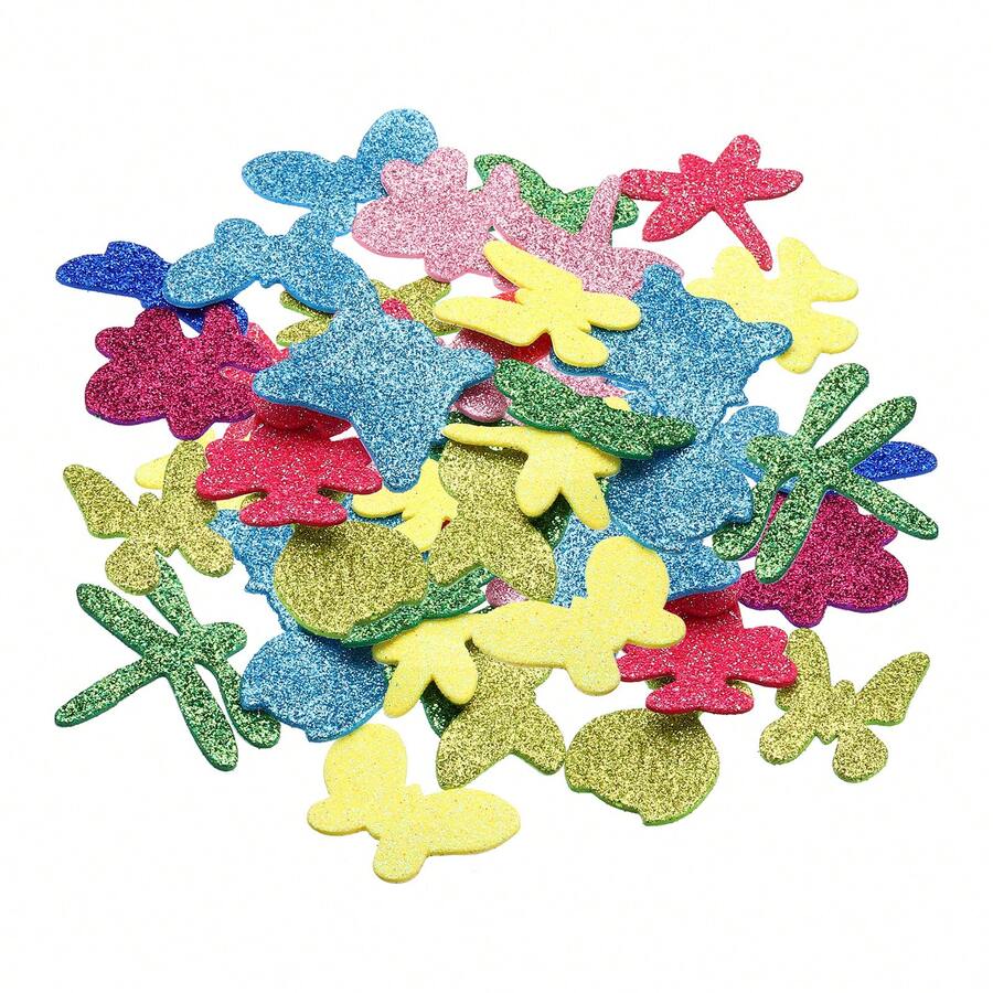 Foam Stickers, EVA Self Adhesive Glitters Foam Shape Sticker Craft Supplies For Scrapbook Card DIY Making Home Decor - 小動物款60Pcs - 查看 1