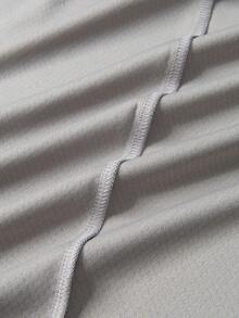 男士秋冬运动T恤，反光饰边设计，长袖休闲圆领T恤，户外健身运动服，足球格纹涤纶针织面料 - 轻盈、柔软、舒适，适合叠穿、健身房锻炼、户外跑步、骑行、钓鱼、篮球和居家穿着。春季 - 銀色 - 查看 11