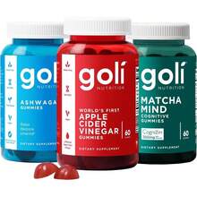 3 Bottles Of Goli Favorites Bundle: Ashwagandha KSM-66, Apple Cider Vinegar, Matcha Mind Supplements With Cognizin, Vitamins D2 And B12 - 1 - Xem 1