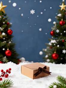 2pcs Square Gift Boxes, Flip Cover Gift Packaging Boxes, Wedding Favors, Birthday Holiday Gift Boxes Valentine's Day - Brown - View 9