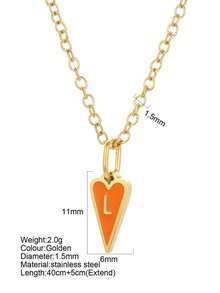 1pc Fashion Personalized 26 Initial Letter Pendant Necklace, Versatile Design Suitable For Christmas Wear & Gift - Gold - View 34