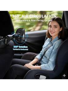 Mini Portable Car Fan – 3-Speed Rechargeable Clip On Fan With 360° Flexible Tripod, Quiet Handheld Cooling Fan For Baby Stroller, Car Seat, And Outdoor Travel, Rechargeable Mini Clip On Fan , Mini Portable Fan