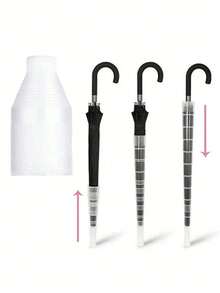 8/16/24 Ribs Waterproof Umbrella Cover, Telescopic Transparent Umbrellas Storage Sleeve, Leakproof Design, Suitable For Rainy Days & Outdoor Use Summer Cooling,Beach,Travel,Umbrella Stand