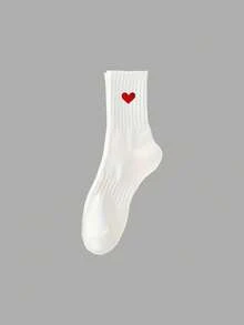 20/15/10/5/3/1 par de calcetines largos reforzados en la cintura que absorben la humedad y el sudor, calcetines blancos con forma de corazón, calcetines negros, calcetines hasta el muslo, calcetines largos, calcetines de mujer, calcetines largos, calcetines suaves de mujer, calcetines largos normales de mujer y calcetines de longitud media diarios