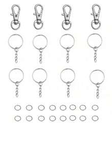 10/30/50/100pcs Keychain Making Kit With Keychain And Jump Ring Accessories For Bags, Cell Phones, Pets, Etc., Keychain Making DIY Crafts And Small Business Supplies - Multicolor - View 20