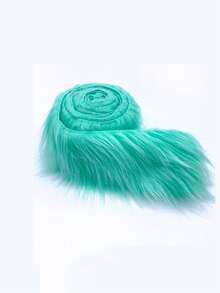 Tira de tela de piel de felpa artificial - Pelo rizado recortado previamente para barbas de gnomos, disfraces de cosplay y decoraciones, para decorar el dobladillo de faldas, material de ribete de piel artificial