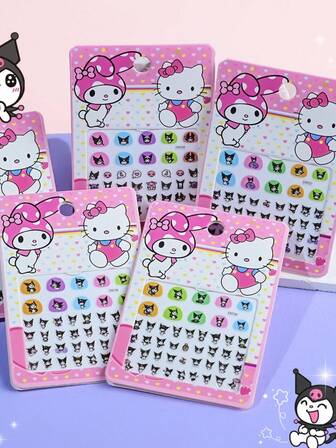Cartoon Melody, Kuromi Cute Children's Nail Stickers, Student Rewards, Small-Sized Nail Stickers Decoration