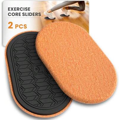 Exercise Core Sliders For Hardwood Floors - Sliders For Workout, Sliding Discs For Exercise, Strength Training, And Home Gym Fitness Gliders