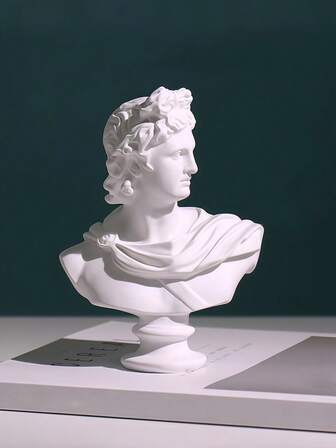 1 st Apollo-statydekoration, liten gipsstaty med rymdtema, lämplig för olika rumstyper, konstskissmaterial, vardagsrum, matsal, kontor, skåpdekoration, heminredning, idealisk present till konststudenter under jul, Thanksgiving, examenssäsong etc. - inomhussamlarobjekt