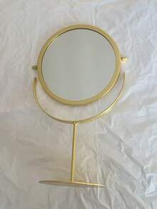 1 buc Oglindă de machiaj rotativă decorativă 1:2, Oglindă de vanitate metalică elegantă pentru biroul din cămin, Cadou pentru studente, Machiaj, Ieftin, Decor cameră, Vanitate, Călătorie, Dormitor, Accesorii machiaj, Oglindă, Oglindă de vanitate, Ieftin, Umplutură pentru șosete, Machiaj, Instrumente de machiaj, Lucruri ieftine, Cadouri, Cadouri pentru femei, Cadouri de Crăciun