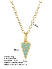 1pc Fashion Personalized 26 Initial Letter Pendant Necklace, Versatile Design Suitable For Christmas Wear & Gift - Gold - View 37