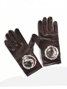 D EXCEED 1Pair 50s Women's Short Full-Finger Gloves – Elegant Accessories – For Opera Performances, Afternoon Tea Gatherings, Wedding Ceremonies, Vintage Cocktail Parties & Classic Formal Dinners​ Halloween