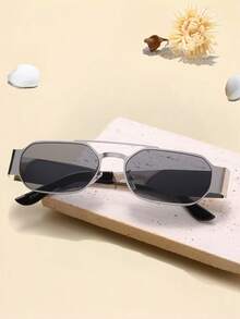 1 副时尚女士方形框架眼镜，街头风格 - 彩色 - 查看 2