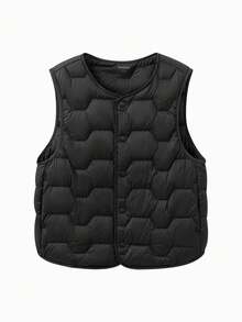 Balabala 2025年冬季儿童轻薄羽绒背心 防水保暖 - 黑色 - 查看 4