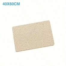 1pc Thicken Simple Solid Color Bathroom Mat With Rubber Backing For Shower Room Bathroom Toilet Rug With Hollow Circle Design, Room Decor - Beige - View 14