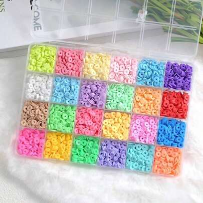 DIY Flat Round Resin Bead Set, 10/15/24 Colors, For Jewelry Making, Bracelets, Necklaces, Earrings, And Crafts