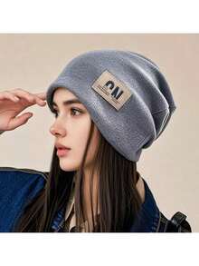 1pc Women Autumn/Winter Casual Ear Protection Knitted Beanie, Suitable For Daily Match - A - View 9