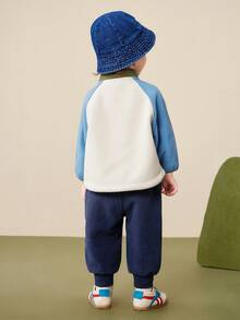 mini bala Kids Anti-Static Fleece Two Pieces Set Soft Cozy Warm Long Sleeve Top And Pants