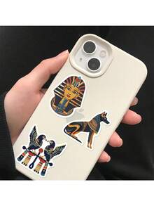 50pcs Vinyl Egyptian Stickers - CACOMVE Mixed Cartoon Decals For Water Bottle, Skateboard, Laptop, Phone, Reusable Waterproof Graffiti Stickers For Journaling, Scrapbooking, Party Supplies