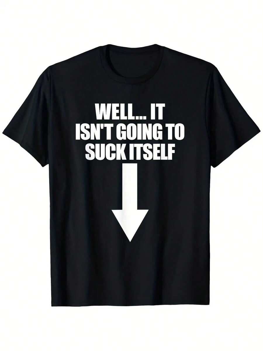 This Shirt Won't Make You Look Ugly! Adult Humor Themes - Shirt, % Cotton, Casual Short Sleeve - Shirt For Men, Suitable For Daily Use, High-Quality Breathable Fabric, Exquisite Print, Soft Texture, Refreshing And Breathable [Cooler Design] Street Fashion Style Women - Shirt, Comfortable Cotton Round Neck Short Sleeve Shirt, Same Design And Sleeve Shape, Men - Shirt - 黑色 - 查看 1