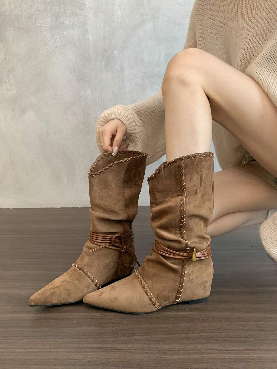 Women Western Boots - Castanho - Ver 1