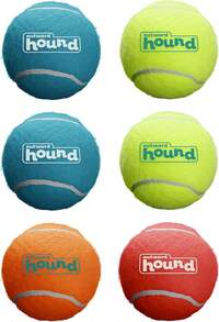Outward Hound Squeaker Ballz 4-Pack Tennis Ball Dog Toys With Squeaker, Interactive Fetch Play For Pets Under 50 Lbs, Training Balls For Indoor & Outdoor Exercise, Medium, 2.5-Inch - Multi Squeaker Balls - 查看 14