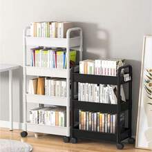 Mehrstöckiger Rollwagen mit Rädern, Metall- und Kunststoff-Standorganizer mit Regal, Mehrzweck-Regalsystem für Küche, Bad, Schlafzimmer, Büro, Utility-Regal