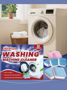 Tabletas de limpieza potentes para lavadora - Limpieza profunda del tambor interior y la tina de lavado, compatibles con lavadoras de carga frontal, superior y de alta eficiencia. Elimina los residuos que causan olores, el pelo de mascotas y la acumulación de agua dura. Apto para sistemas sépticos.