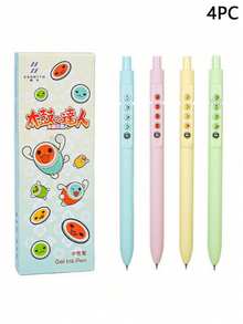 3支装 Startraveler 凝胶笔套装，极光点缀设计，按动式速干黑色墨水笔，0.7mm 细笔尖，优质可爱走珠笔，书写流畅，柔和粉彩色调，握感舒适，适合学校和办公室使用，返校必备