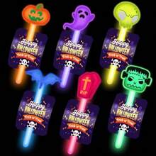 24 Pack Halloween Party Favors Glow Sticks Bulk For 4 Inch Glow In The Dark Halloween Goodie Bags Stufffers Classroom Trick-Or-Treat Favors Supplies