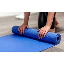 Tapete de Yoga 61Cm X 181Cm X 3Mm Color Morado Multiusos de Alta Densidad Antideslizante - Acolchado Muy Confortable - Yoga Tapete Para Hacer Ejercicio - Tapete Para Gimnasio - Fondo de pantalla + 3mm + Azul Rey - Ver 6