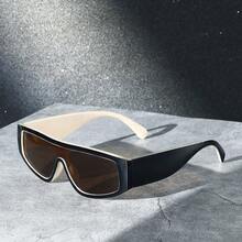 1 Pair Bohemian Style PC (Polycarbonate) Full Frame Square Fashion Glasses, Suitable For Spring, Summer, Autumn And Winter, Suitable For Photography And Gifting, Minimalist And Versatile