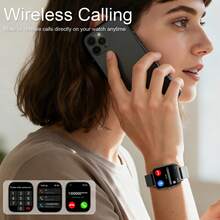 1.83" Full Screen Metal Body Wireless Voice Call Smart Watch Compatible With IOS And Android, With Multiple Sports Modes, Abundant Watch Faces, Built-In Games, AI Voice Control, Suitable For Men And Women