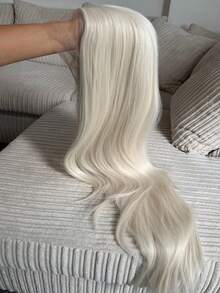 Platinum Blonde 13x4 HD Transparent Body Wave Lace Front Wigs Human Hair Ready To Wear 250 Density Glueless Wigs Human Hair Pre Plucked With Baby Hair Brazilian White Colored Water Wave Lace Frontal Wigs For Women - 米色 - 查看 4