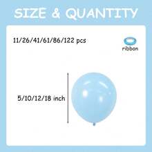 Globos azul pastel de 5/10/12/18 pulgadas, globos de látex gruesos de color azul claro pastel, cielo aqua, para decoración de graduación, baby shower, bautizo, revelación de género, bodas, Pascua, cumpleaños, despedida de soltera - Celeste - Ver 4