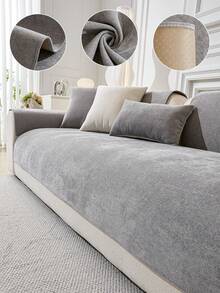 1件雪尼尔沙发套,简约奢华,亲肤宠物友好型靠垫,适用于1-4人沙发,客厅、书房、卧室、办公室家具装饰及保护 - 彩色 - 查看 13