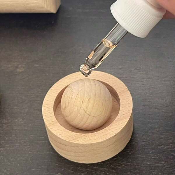 SilvaLex Wooden Sphere Essential Oil Diffuser, Home/Bedroom Aromatherapy Car Decor, Long-Lasting Fragrance Diffuser
