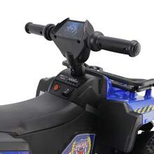 Christmas Gift 6V Dual Motor Kids Ride-On ATV Car, Electric 4 Wheeler With Flashing Headlights & Sound Effects, Perfect For 1-8 Year Olds, Indoor & Outdoor Fun - 藍色 - 查看 9