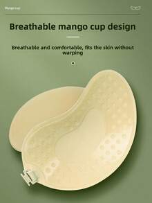 1 Pair Skin-Tone Mango Breast Petals, C Cup, Cleavage Enhancing, Breathable, Waterproof, Invisible Bra Lift Tape Bra Inserts For Summer, Suitable For Dresses, Backless, Strapless