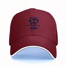 1pc Soccer Ball Trophy "WORLD CRAMPIO 51.46meter, Adjustable Baseball Cap, Trucker Hat, Unisex - Claret - View 13