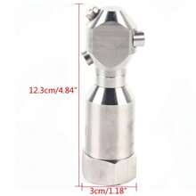 360° Rotary Tank Cleaning Nozzle - 303 Stainless Steel Self-Rotating Jet Head For Tanks, Barrels & Pipelines - Silver - View 8
