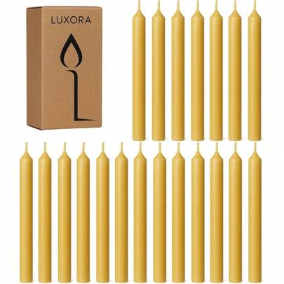 20pcs Australian Made Pure Beeswax Wish Candles 4 Inch Mini Beeswax Spell Chime Candles For  Birthday Party Prayer Meditation Witchcraft Wiccan Altar Magic Tools 1.20cm X 10cm