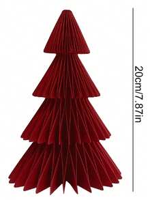1pc, Red And Green Honeycomb Paper Christmas Tree Desktop Ornament, Honeycomb Christmas Tree Center Decoration For Home, Office, Kitchen, Holiday Party Multifunctional Home Decoration Table Center Christmas Decor (Please Note That The Christmas Tree Is Shipped Folded For Easier Transportation And Needs To Be Unfolded Upon Arrival) Christmas Decorations Winter Room Decor Christmas Decorations Home Christmas Gifts Christmas Decor