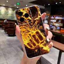 Anime Q-One P-Punch Man Phone Case Covercompatible with  16 E 15 14 8 7 Plus 13 12 Mini 11 XR XS X Pro Max Anti Transparent Drop Cover,Covercompatible with  17 Hülle, 17 pro Hülle, 17 promax Hülle