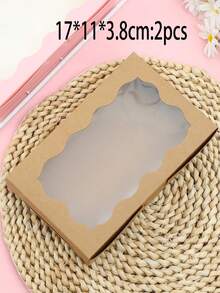 2/5pcs/10PCS/20pcs White/Pink/Black/Brown Gift Box With Transparent Windows - Perfect For Christmas Party Gifts, Wedding Souvenirs And Hand-Written, Sturdy Cartons For Display | Transparent Window Design | Durable Gift Box, Gift Box