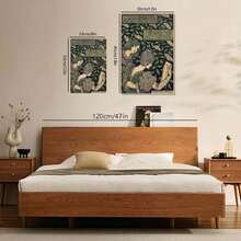 Framed Canvas 1pc Enchanted Nighttime Mushroom & Snail Wall Art - Modern Minimalist Wooden Framed Canvas Print With Vibrant Red Mushrooms, Butterflies & Moon, 0.75" Thick Home Decor For Living Room, Bedroom, Office - Perfect Gift For Birthdays, Easter, Mother's Day, Whimsical Design, 2D Flat - Đóng khung - Xem 3