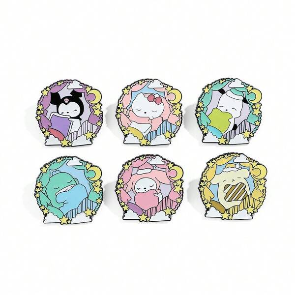 Desene animate anime Sanrio Hello Kitty Pochacco broșă drăguț moda Kulomi melodie email Pin insigna metalică pentru rucsac accesoriu cadouri de Crăciun